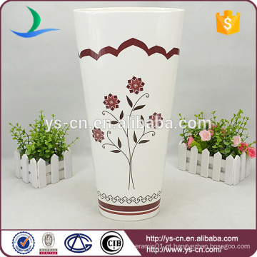 Grande vaso de flores de cerâmica oval para decoração